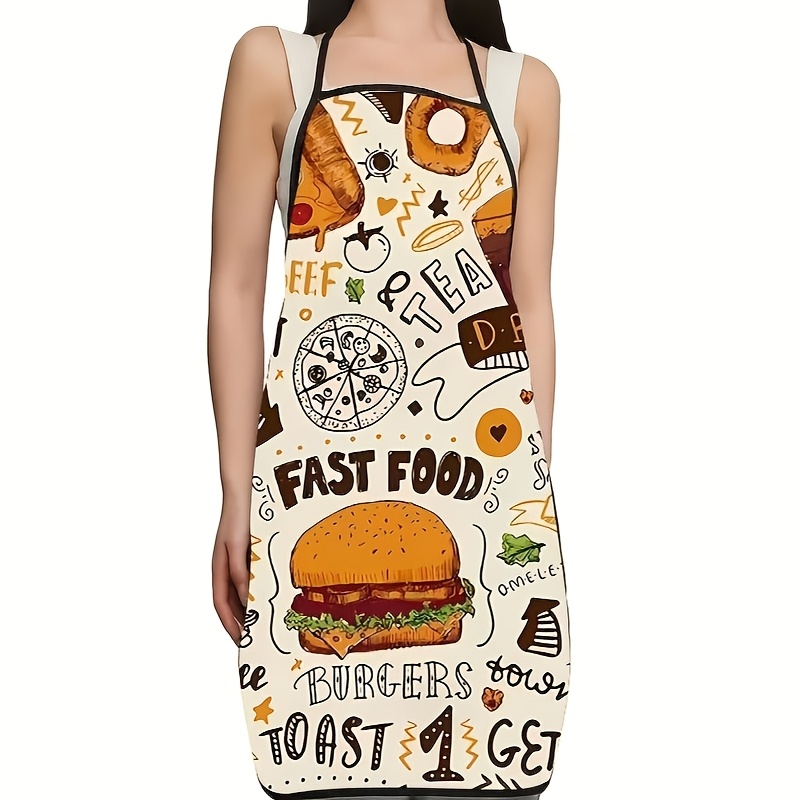 1개 패스트푸드 테마 주방 앞치마 - 독창적인 요리 디 - Home Cooking Fast Foods 리뷰 및 가격