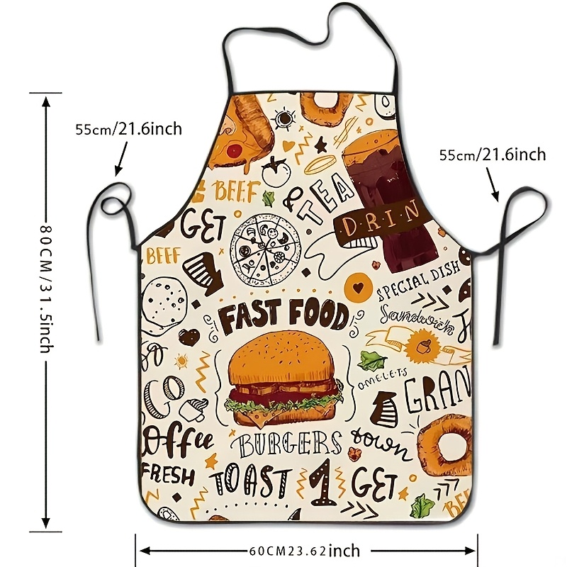 1개 패스트푸드 테마 주방 앞치마 - 독창적인 요리 디 - Home Cooking Fast Foods 리뷰 및 가격