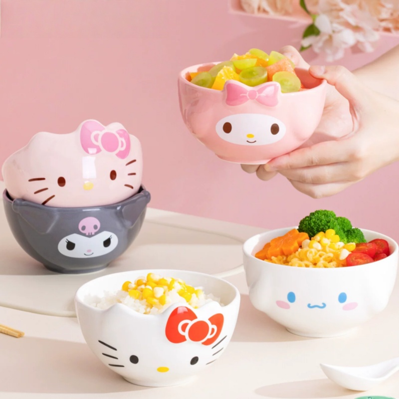 산리오 세라믹 밥그릇 귀여운 만화 프린트 그릇 헬로키티 - Home Cooking Dishes 리뷰 및 가격