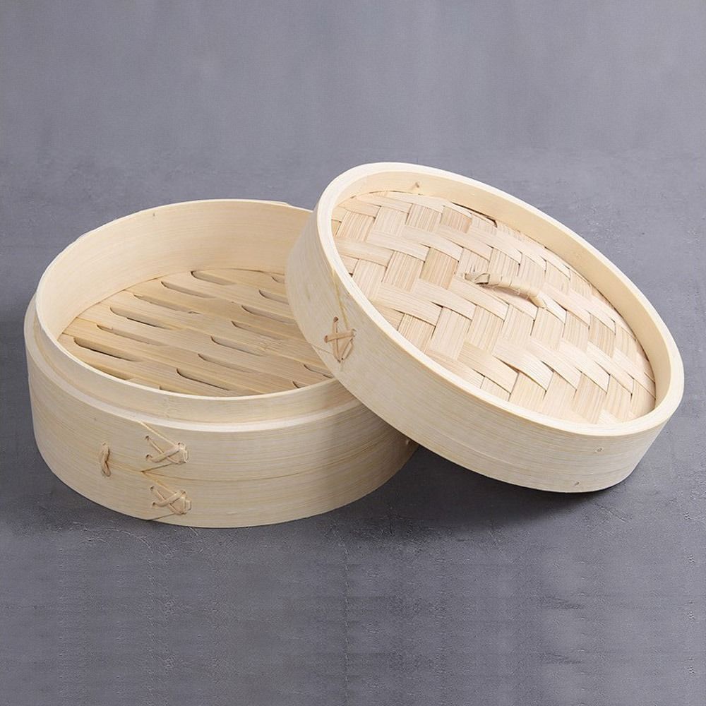 중국식 찜기 뚜껑이 있는 대나무 찜기 딤섬 요리 만두  - Steamer Bamboo Set 리뷰 및 가격