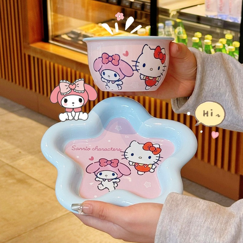 만화 고양이 프린트 세라믹 식기 세트 고급 그릇 접시  - Home Cooking Dishes 리뷰 및 가격