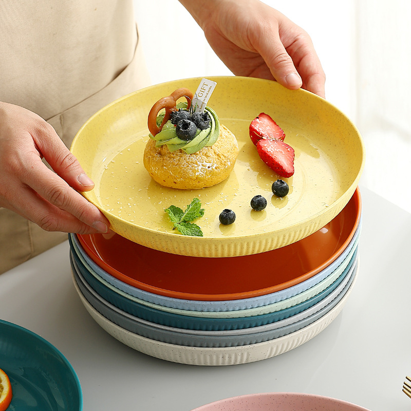 23cm 북유럽풍 밀짚 디너 접시 원형 가정용 과일 간 - Home Cooking Dishes 리뷰 및 가격