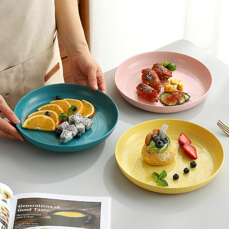 23cm 북유럽풍 밀짚 디너 접시 원형 가정용 과일 간 - Home Cooking Dishes 리뷰 및 가격